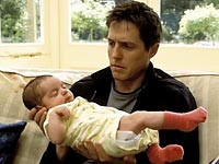 Hugh Grant (and baby) in About a Boy