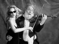 Woman, man, and violin