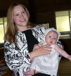 Therese and Sarah at bpatism