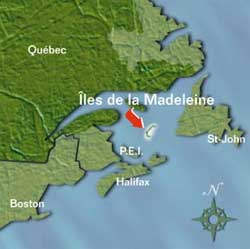 Map of Iles-de-la-Madeleine