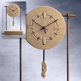 Clock made of sand